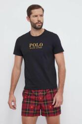 Ralph Lauren pamut pizsama mintás - fekete M