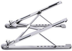  Laptop tartó állvány, 11'' - 13, 8'', aluminium, összecsukható, ezüst - tok-store