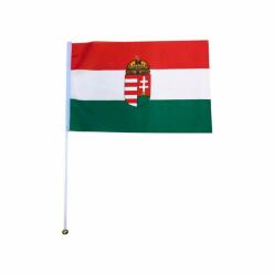 Magyarország zászló címeres nyeles 23x14 cm