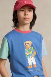 Ralph Lauren gyerek pamut póló nyomott mintás - kék 140-149 - answear - 27 990 Ft