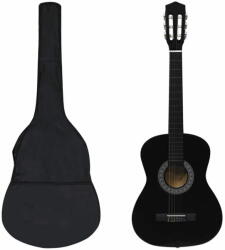vidaXL 8 darabos fekete klasszikus gitár kezdőszett 3/4 36" 70119