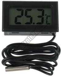 D002BK LCD mini hőmérő fekete