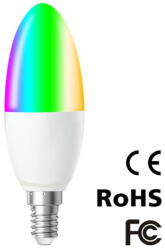 SmartWise Wi-Fi + eWeLink-Remote okosizzó 5W (E14) (SMW-LAM-RGBW-E14)