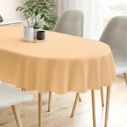 Goldea față de masă decorativă loneta - pudru orangiu - ovală 120 x 200 cm Fata de masa