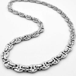 Elegance nemesacél nyaklánc hullámos ovális szemekkel 50 cm - 60 cm - 70 cm hosszúságban kapható 10 mm széles (SC72-70)