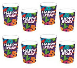  Papírpohár Happy Bday 2, 5dl, 8db (LUFI717873)