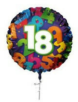  Szám, Számos lufi 18" 45cm - 18-as lufi, 406018 (LUFI234430)