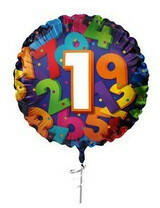  Szám, Számos lufi 18" 45cm - 1-es lufi, 406001 (LUFI762860)