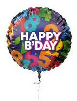  Szülinapi lufi 18" 45cm Happy Birthday, 406000 (LUFI471179)