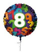  Szám, Számos lufi 18" 45cm - 8-as lufi, 406008 (LUFI658417)