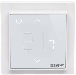DEVI DEVIreg Smart Falba süllyeszthető érintőképernyős Wi-Fi termosztát intelligens időzítővel. Fekete 230V (140F1143)