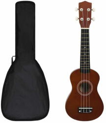 vidaXL természetes soprano ukulele készlet táskával gyerekeknek 21" 70145