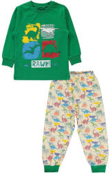 Civil Dínós zöld-bézs kisfiú pizsama (Méret 92-98)