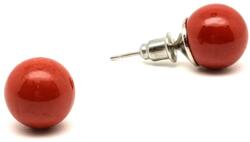 R. M. ékszer Ásvány fülbevalók Fülbevaló golyó jáspis vörös 8-8, 5mm (087280)