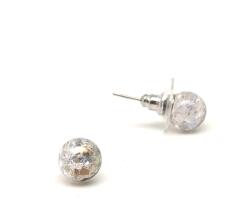 R. M. ékszer Fülbevaló roppantott golyó ezüst aurakvarc 10mm (087140)