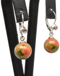 R. M. ékszer Fülbevaló golyó unakit záras strasszos 10-10, 5mm (087195)