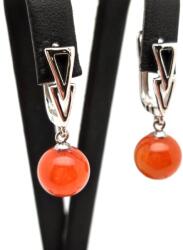 R. M. ékszer Fülbevaló golyó aventurin barack nyíl záras 10mm (088065)