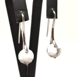 R. M. ékszer Fülbevaló faz golyó howlit ívelt lógó 10mm (088469)