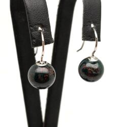 R. M. ékszer Fülbevaló golyó heliotróp bedugós 10-11mm (087406)