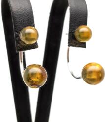 R. M. ékszer Fülbevaló golyó borostyán dupla 7-8mm (087336)