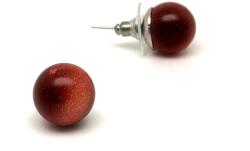 R. M. ékszer Ásvány fülbevalók Fülbevaló golyó vörös goldstone 12-12, 5mm (087908)