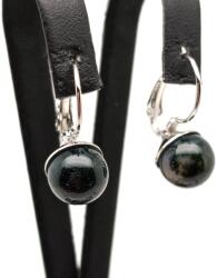 R. M. ékszer Fülbevaló golyó achát moha záras 10-10, 5mm (087211)