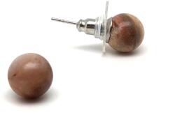 R. M. ékszer Ásvány fülbevalók Fülbevaló golyó fa kövület 8-8, 5mm (087313)