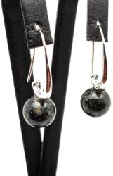 R. M. ékszer Fülbevaló golyó jáspis kambaba íves lógós 10-11mm (087255)