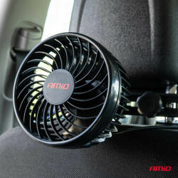 AMiO autós ventilátor fejtámlára rögzíthető 4, 5" 12V (03007)