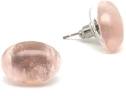 R. M. ékszer Ásvány fülbevalók Fülbevaló ovális rózsakvarc 10x14mm (087605)