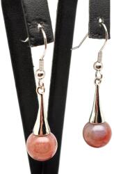 R. M. ékszer Fülbevaló golyó sardonyx pálcás lógós 10-11mm (087967)