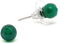 R. M. ékszer Ásvány fülbevalók Fülbevaló golyó fazettált szinezett zöld golyó 6mm (088270)