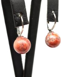 R. M. ékszer Fülbevaló golyó jáspis breccsa záras 10-10, 5mm (087243)