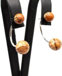 R. M. ékszer Ásvány fülbevalók Fülbevaló golyó jáspis kép dupla 6, 5-8mm (087295)