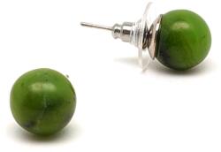 R. M. ékszer Fülbevaló golyó nefrit jáde 10-10, 5mm (087715)
