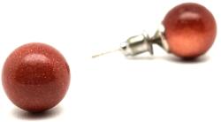 R. M. ékszer Ásvány fülbevalók Fülbevaló golyó vörös goldstone 10-10, 5mm (087907)