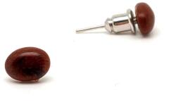 R. M. ékszer Ásvány fülbevalók Fülbevaló ovális mahagóni obszidián 8x10mm (087757)