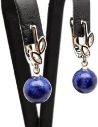 R. M. ékszer Fülbevaló golyó kvarc szinezett kék levél zárt 10mm (088332)