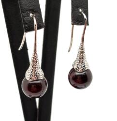 R. M. ékszer Fülbevaló golyó gránát mintás kürt lógós 10-10, 5mm (087903)