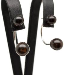 R. M. ékszer Ásvány fülbevalók Fülbevaló golyó füstkvarc dupla 6-8mm (087779)