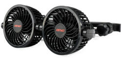 AMiO autós fejtámlára rögzíthető ventilátor 2 x 4"-os 12V-os PRÉMIUM (03008)
