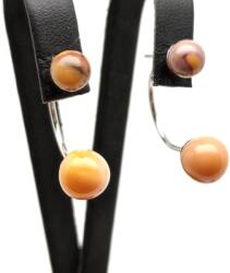 R. M. ékszer Fülbevaló golyó jáspis mookait dupla 6, 5-8, 5mm (087269)