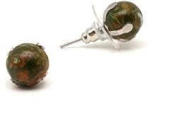 R. M. ékszer Fülbevaló acél karmos golyó riolit 6mm (087034)