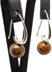 R. M. ékszer Fülbevaló golyó jáspis óceán íves lógós 10-11mm (087352)