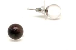 R. M. ékszer Fülbevaló golyó hegyikristály 10mm (087059)