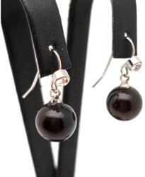 R. M. ékszer Fülbevaló golyó scapolit bedugós strasszos 10mm (088322)