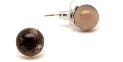 R. M. ékszer Fülbevaló golyó füstkvarc 10-10, 5mm (087775)