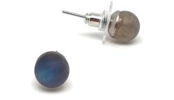 R. M. ékszer Fülbevaló matt golyó labradorit 8mm (088393)