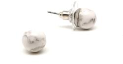 R. M. ékszer Fülbevaló golyó howlit 8mm (087820)