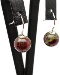 R. M. ékszer Fülbevaló golyó jáspis sárkány bedugós 10-10, 5mm (087219)